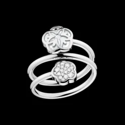 Bague, or blanc 18k, diamants, nacre|OMEGA Discount