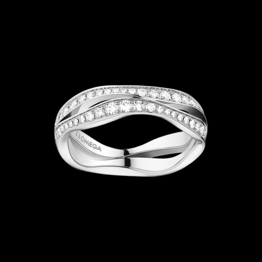 Bague, or blanc 18k, diamants|OMEGA Hot
