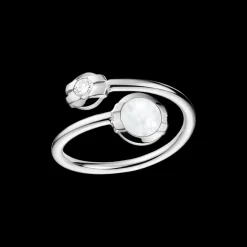 Bague, or blanc 18k, diamants, nacre|OMEGA Online