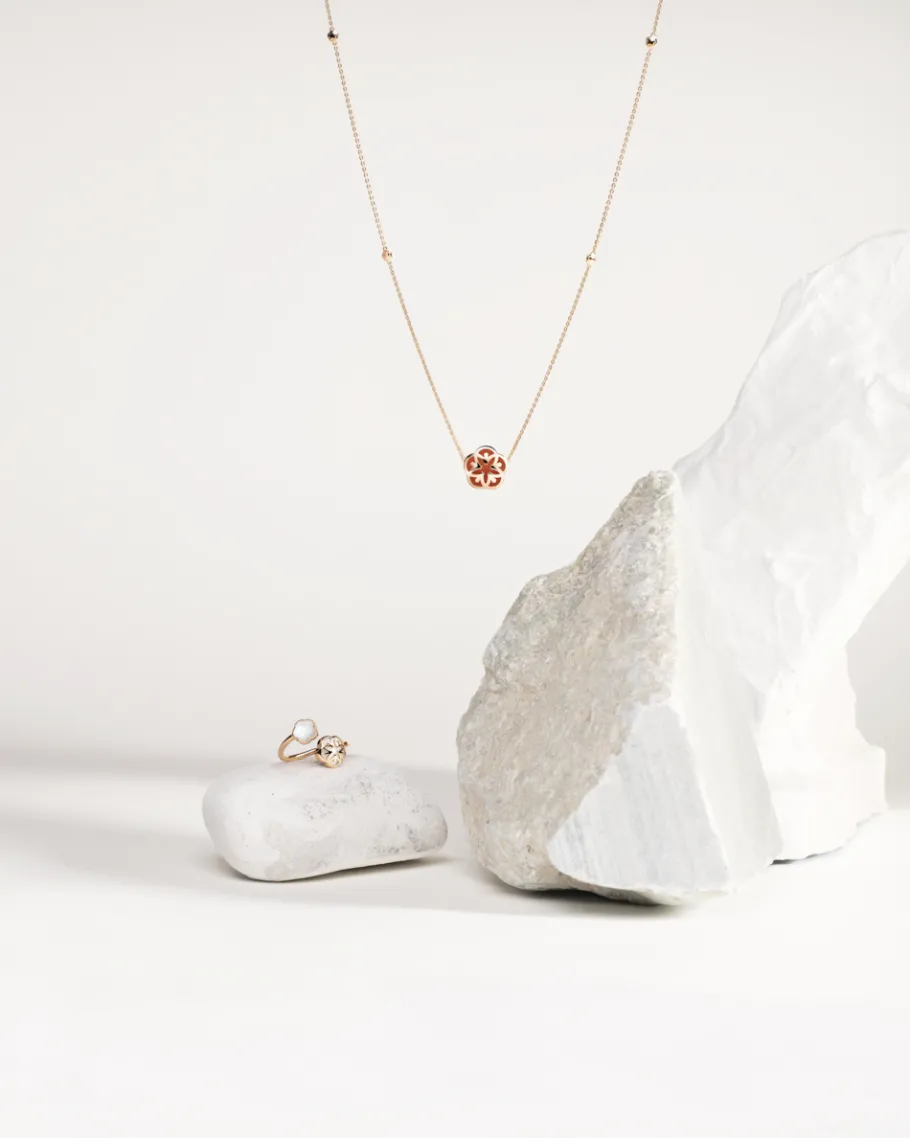 Bague, or rouge 18k, nacre|OMEGA Clearance