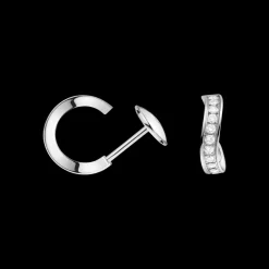 Boucle d'oreille, or blanc 18k, diamants|OMEGA Discount