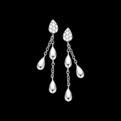 Boucle d'oreille, or blanc 18k, diamants|OMEGA Best