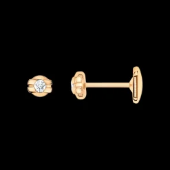 Boucle d'oreille, or jaune 18k, diamants|OMEGA Online