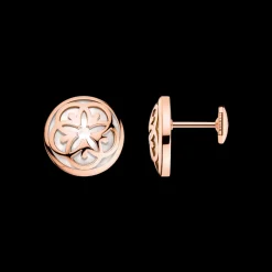 Boucle d'oreille, or rouge 18k, nacre|OMEGA New