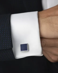 Bouton de manchette, caoutchouc, acier inoxydable|OMEGA Fashion