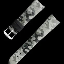 Bracelet camouflage en cuir gris avec boucle ardillon|OMEGA New
