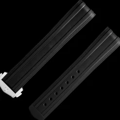 Bracelet de la Seamaster Diver 300M en caoutchouc noir avec boucle déployante|OMEGA Discount