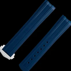 Bracelet de la Seamaster Diver 300M en caoutchouc bleu avec boucle déployante|OMEGA Best