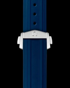 Bracelet de la Seamaster Diver 300M en caoutchouc bleu avec boucle déployante|OMEGA Best