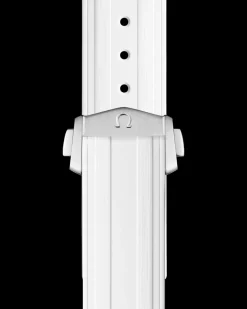 Bracelet de la Seamaster Diver 300M en caoutchouc blanc avec boucle déployante|OMEGA Discount