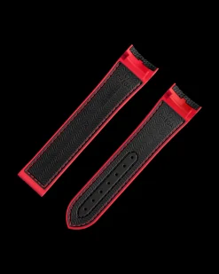 Bracelet en caoutchouc noir Seamaster Planet Ocean 600M avec boucle déployante|OMEGA New