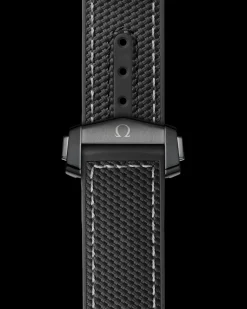 Bracelet en caoutchouc noir Seamaster Planet Ocean 600M avec boucle déployante|OMEGA Clearance