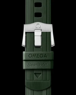 Bracelet en caoutchouc vert Seamaster Diver 300M avec boucle ardillon|OMEGA New