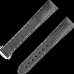 Bracelet en cuir d'alligator gris avec boucle déployante|OMEGA New