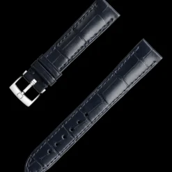 Bracelet en cuir d'alligator bleu foncé avec boucle ardillon|OMEGA Hot