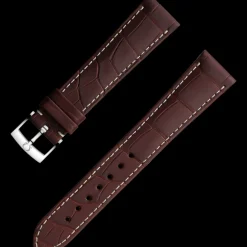 Bracelet en cuir d'alligator brun avec boucle ardillon|OMEGA Best