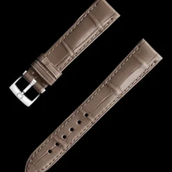 Bracelet en cuir d’alligator brun‑taupe avec boucle ardillon|OMEGA Discount