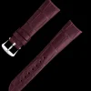 Bracelet en cuir d’alligator bordeaux avec boucle ardillon|OMEGA Outlet