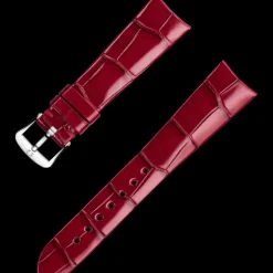 Bracelet en cuir d’alligator rouge avec boucle ardillon|OMEGA Sale