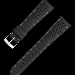 Bracelet en cuir noir avec boucle ardillon|OMEGA Hot