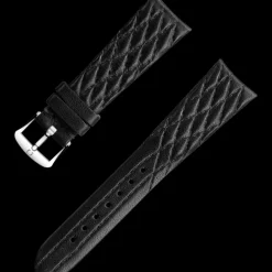 Bracelet en cuir noir avec boucle ardillon|OMEGA Outlet