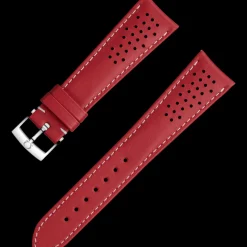 Bracelet en cuir rouge avec boucle ardillon|OMEGA Outlet