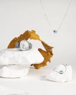 Bracelet, or blanc 18k, nacre, turquoise|OMEGA Hot