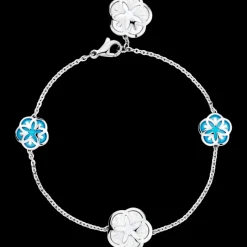 Bracelet, or blanc 18k, nacre, turquoise|OMEGA Outlet