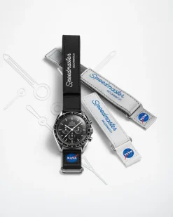Bracelet Speedmaster Moonwatch deux pièces en VELCRO® blanc|OMEGA Hot