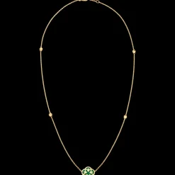 Collier, or jaune 18k, malachite|OMEGA Discount