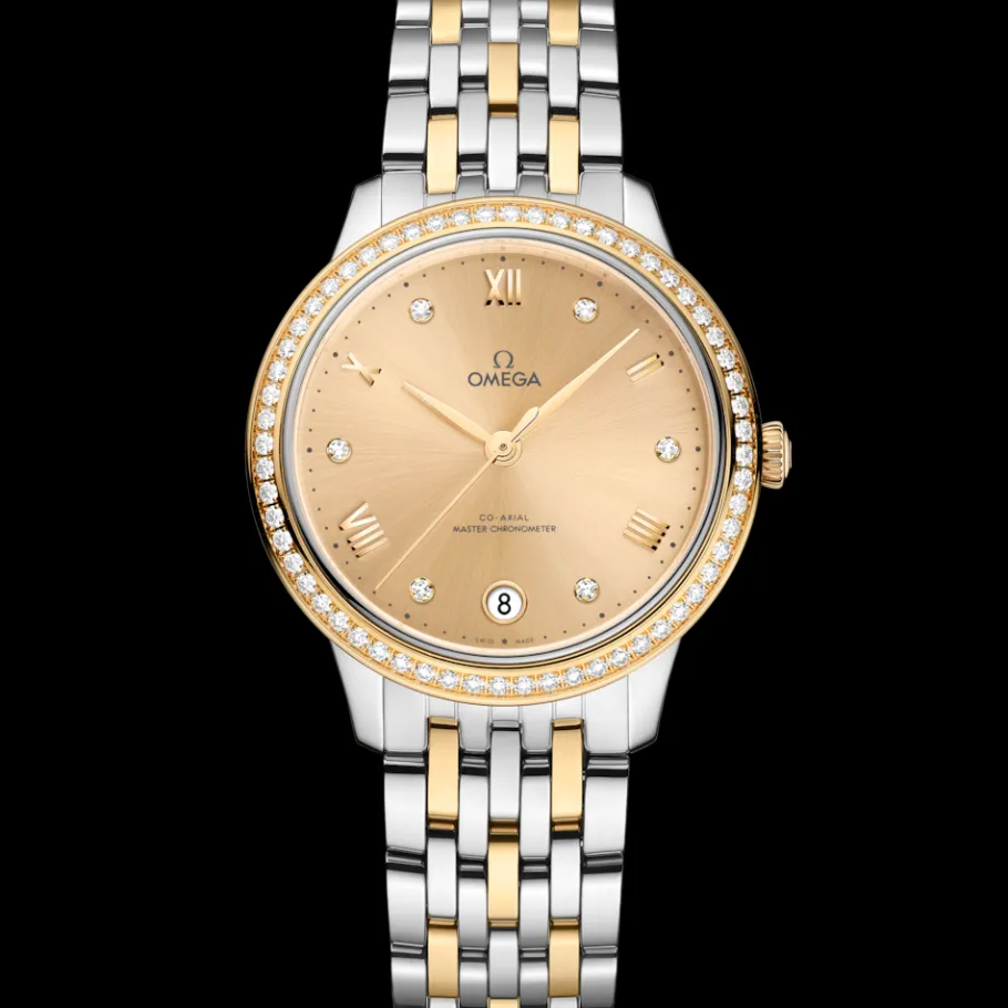 34 mm, acier ‑ or jaune sur acier ‑ or jaune|OMEGA Fashion
