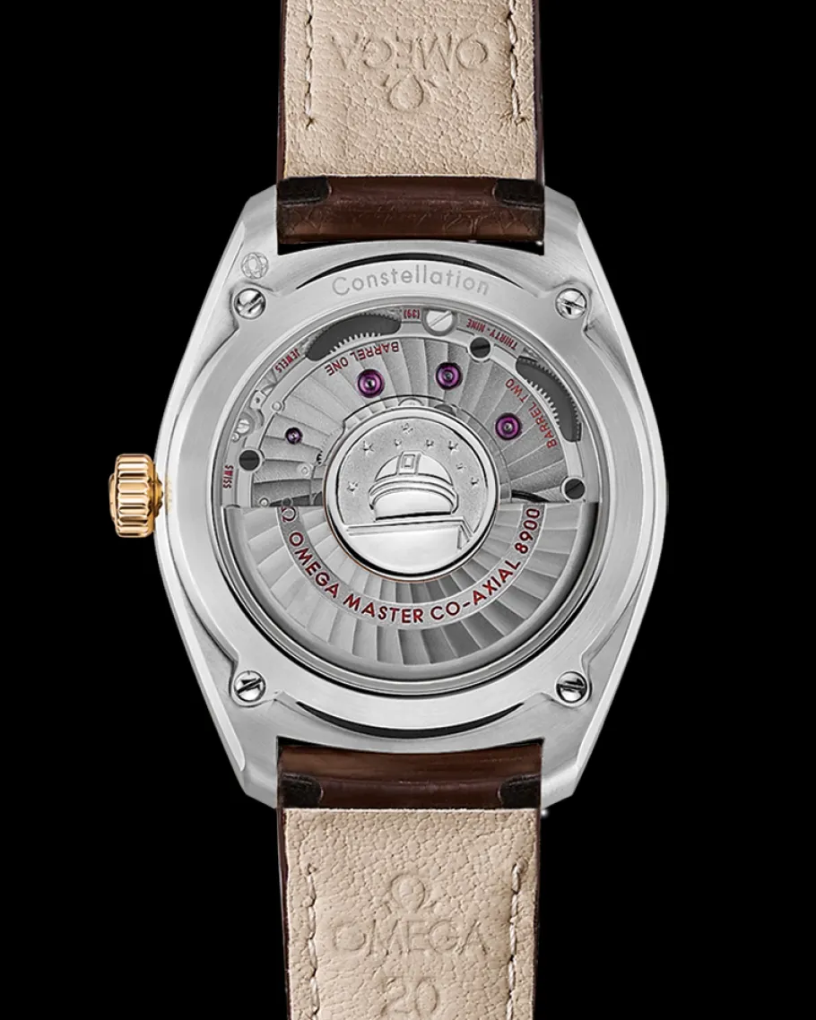 39 mm, acier ‑ or jaune sur bracelet en cuir|OMEGA Clearance