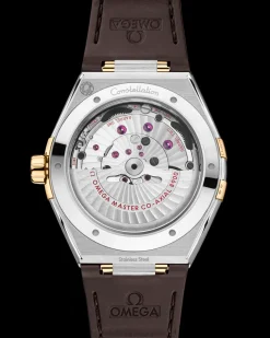 41 mm, acier ‑ or jaune sur bracelet en cuir|OMEGA Sale