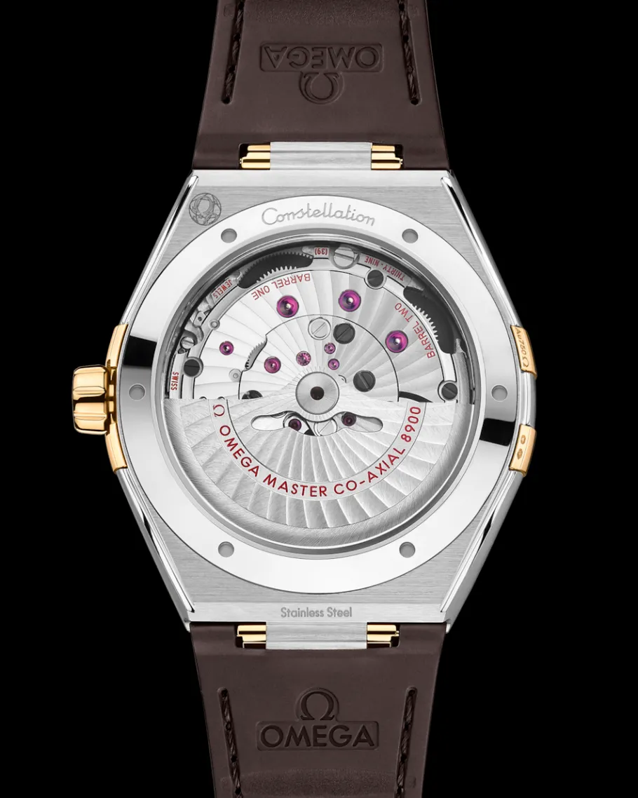 41 mm, acier ‑ or jaune sur bracelet en cuir|OMEGA Sale