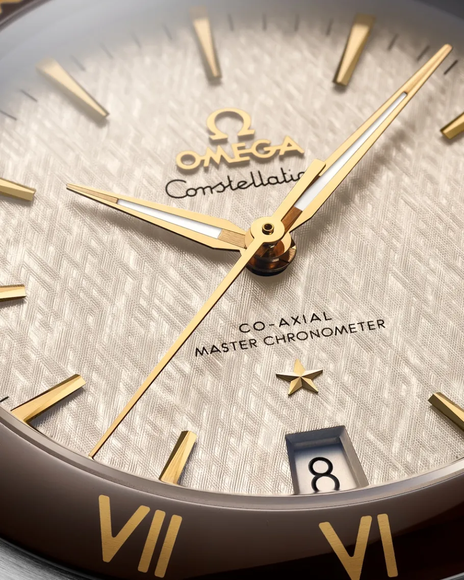 41 mm, acier ‑ or jaune sur bracelet en cuir|OMEGA Sale