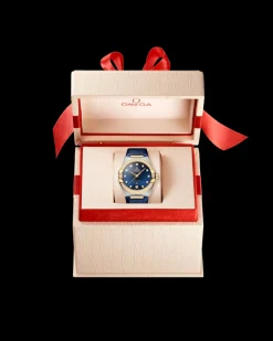 36 mm, acier ‑ or jaune sur bracelet en cuir|OMEGA Hot