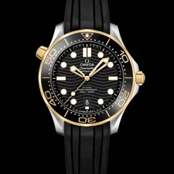 42 mm, acier ‑ or jaune sur bracelet caoutchouc|OMEGA New