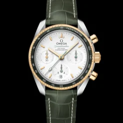 38 mm, acier ‑ or jaune sur bracelet en cuir|OMEGA Sale