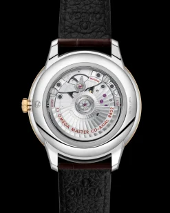 41 mm, acier ‑ or jaune sur bracelet en cuir|OMEGA Outlet