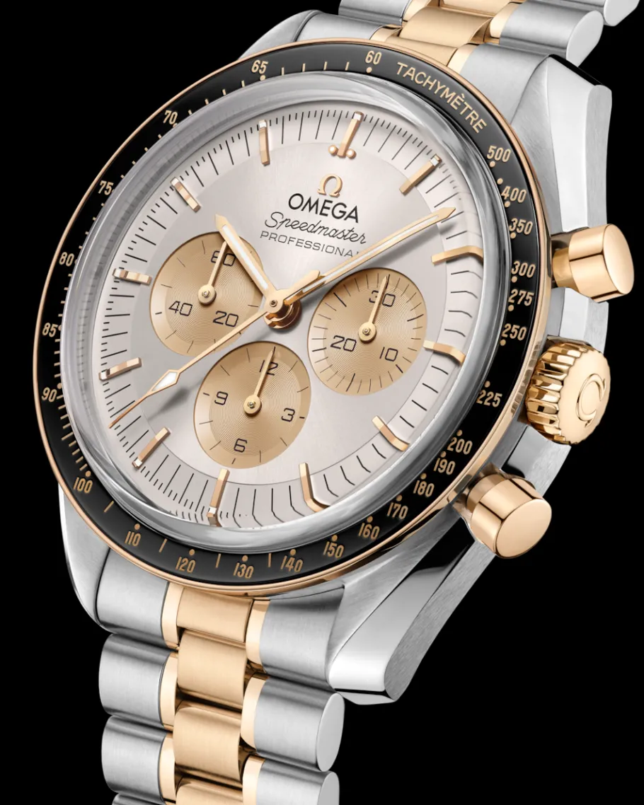 42 mm, acier ‑ or Moonshine™ sur acier ‑ or Moonshine™|OMEGA Fashion