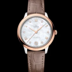 34 mm, acier ‑ or « Sedna™ » sur bracelet en cuir|OMEGA Clearance