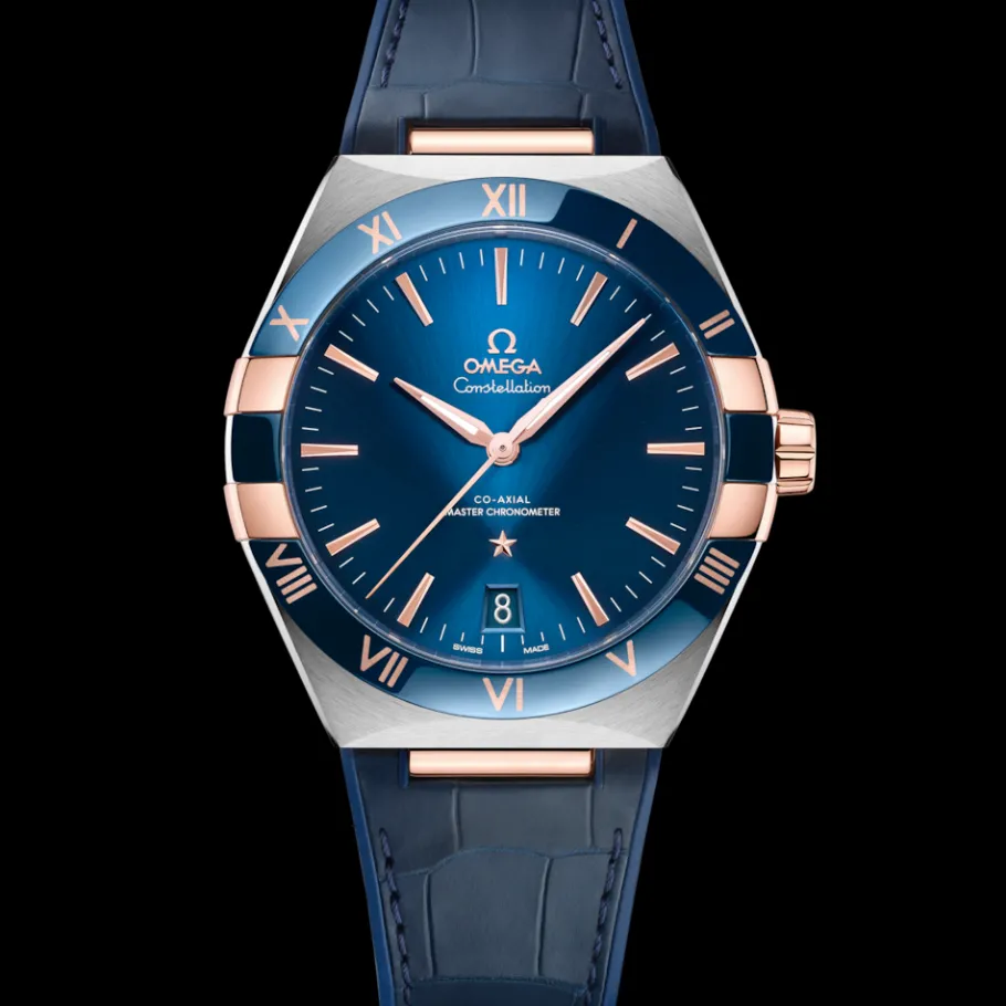 41 mm, acier ‑ or « Sedna™ » sur bracelet en cuir|OMEGA Fashion