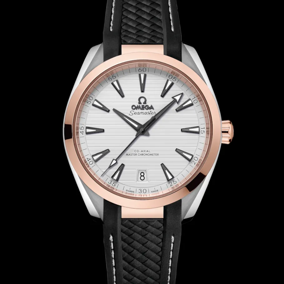 41 mm, acier ‑ or « Sedna™ » sur bracelet caoutchouc|OMEGA Outlet