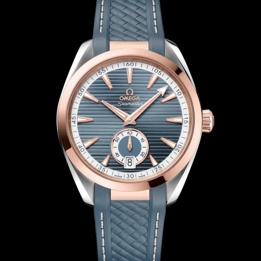 41 mm, acier ‑ or « Sedna™ » sur bracelet caoutchouc|OMEGA Hot