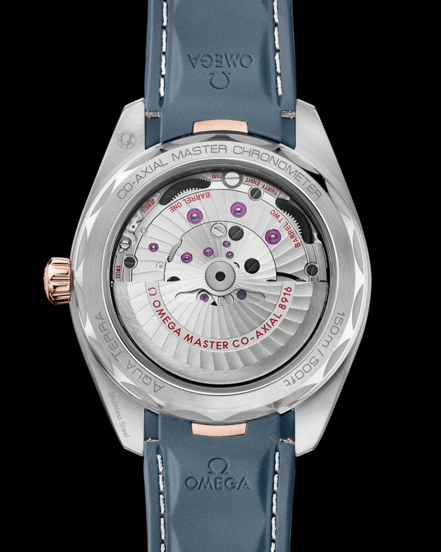 41 mm, acier ‑ or « Sedna™ » sur bracelet caoutchouc|OMEGA Hot