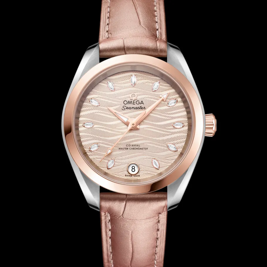 34 mm, acier ‑ or « Sedna™ » sur bracelet en cuir|OMEGA Best