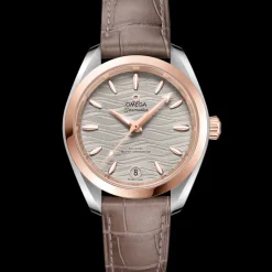 34 mm, acier ‑ or « Sedna™ » sur bracelet en cuir|OMEGA New