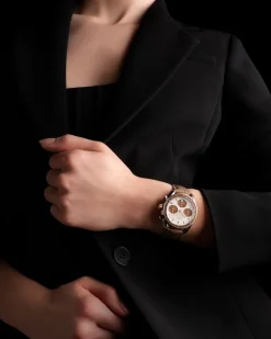 38 mm, acier ‑ or « Sedna™ » sur bracelet en cuir|OMEGA Fashion