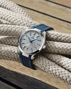 41 mm, acier sur bracelet caoutchouc|OMEGA Fashion