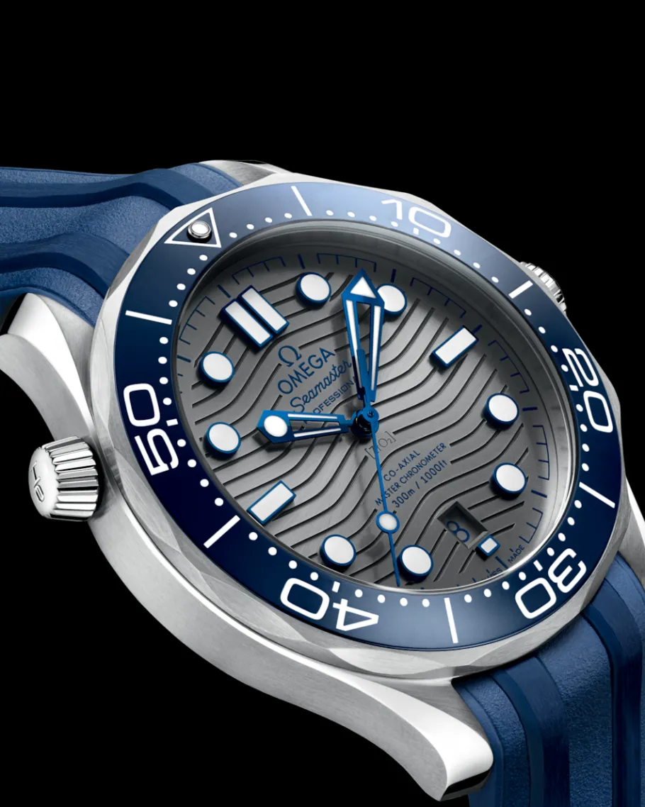 42 mm, acier sur bracelet caoutchouc|OMEGA Fashion